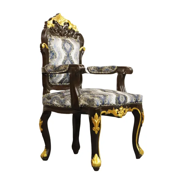 Gold_And_Black_Solid_Wood_Chair_For_Living_Room