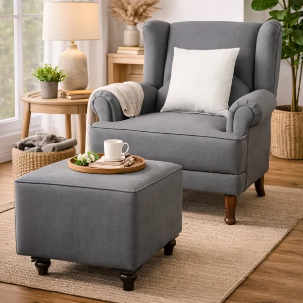 Grey_And_White_Wood_Chair_For_Living_Room