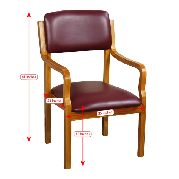 Maroon_Solid_Wood_Chair_For_Living_Room