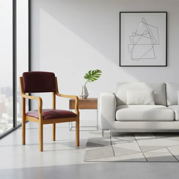 Maroon_Solid_Wood_Chair_For_Living_Room
