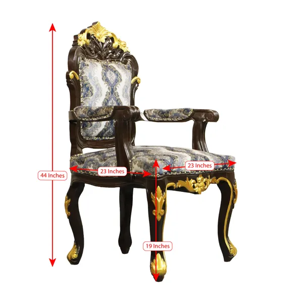 Gold_And_Black_Solid_Wood_Chair_For_Living_Room