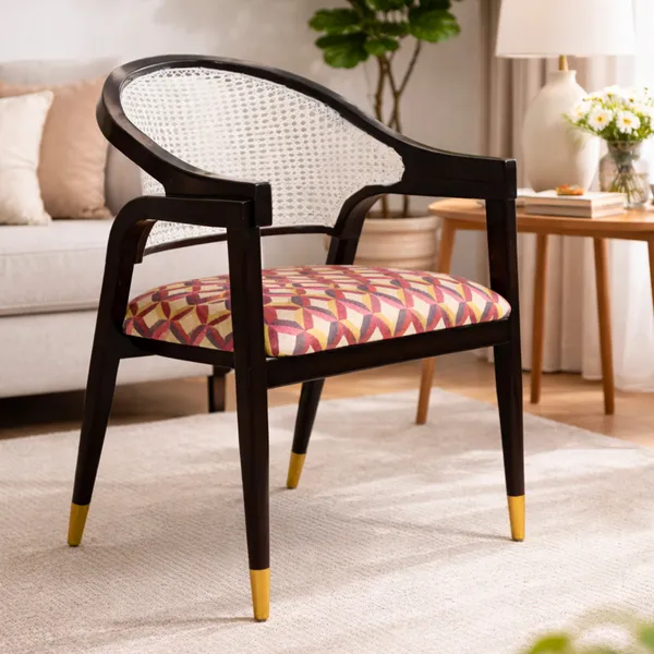 Black_And_Gold_Wood_Chair_For_Living_Room