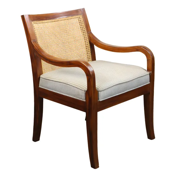 Brown_And_Beige_Solid_Wood_Chair_For_Living_Room