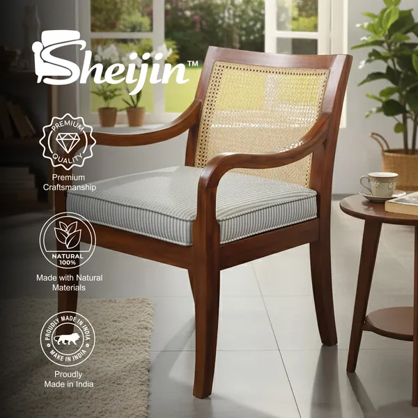 Brown_And_Beige_Solid_Wood_Chair_For_Living_Room