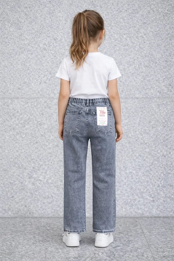 Gray_Denim_Jeans_With_Elastic_Waist_And_Drawstring_For_Girls__age_6_to_16