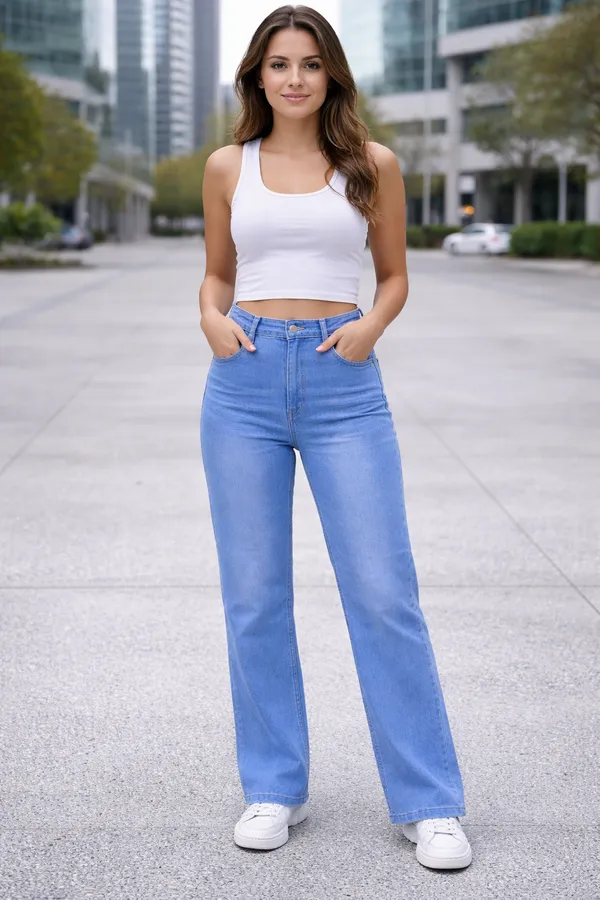 Blue_High_Waisted_Wide_Leg_Jeans_For_Women