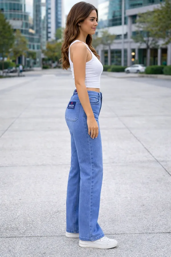 Blue_High_Waisted_Wide_Leg_Jeans_For_Women