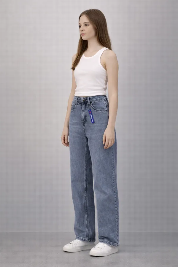 grey_High_Waisted_Wide_Leg_Denim_Jeans_Wash_For_Women