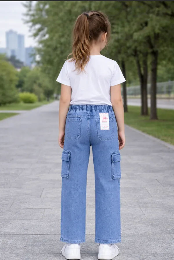 Blue_Cargo_Denim_Jeans_With_Elastic_Waist_For_Girls__age_7_to_16