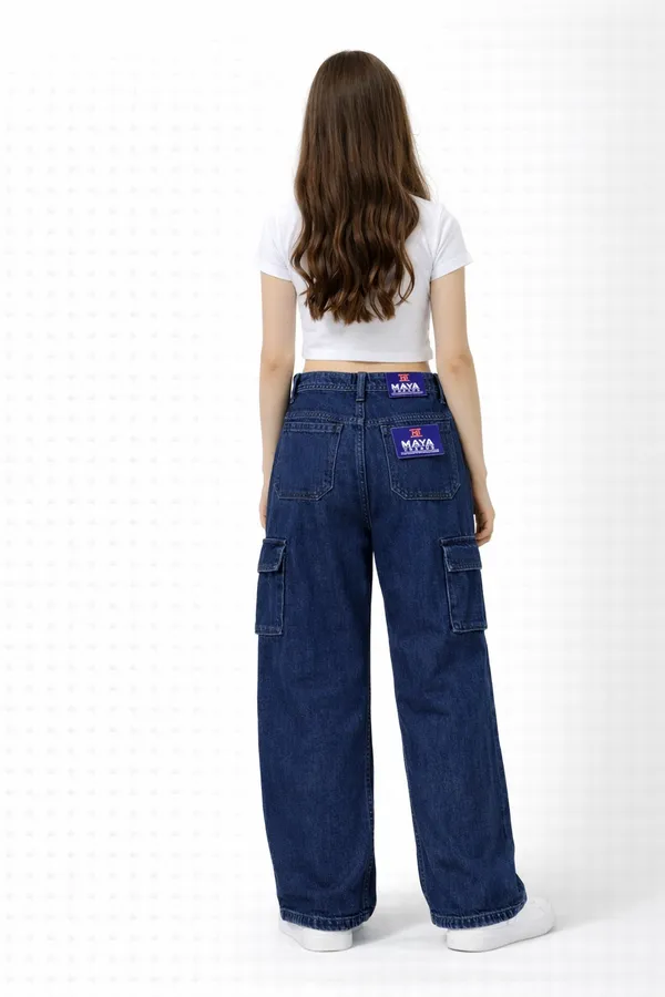 Blue_Wide_Leg_Cargo_Jeans_With_Pockets_For_Girls__age_7_to_16