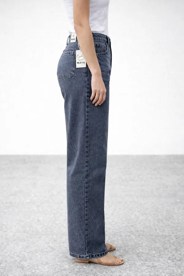 Grey_High_Waist_Wide_Leg_Denim_Jeans_Washed_For_Women