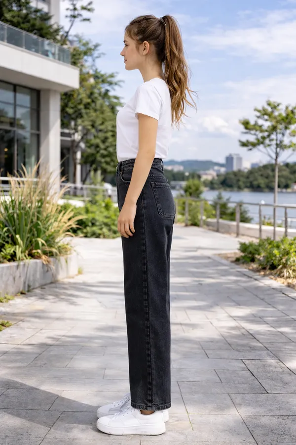 Black_Wide_Leg_High_Rise_Denim_Jeans_For_girls__Girls_age_7_to_16