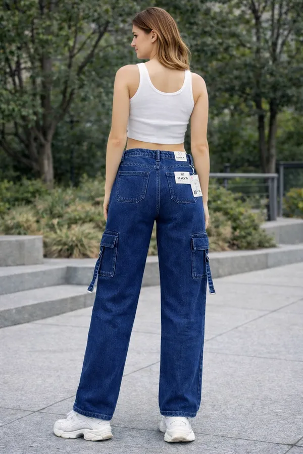 Blue_Wide_Leg_Cargo_Denim_Jeans_With_Utility_Pockets_For_Women