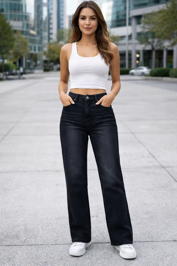 Black_High_Waisted_Wide_Leg_Jeans_For_Women
