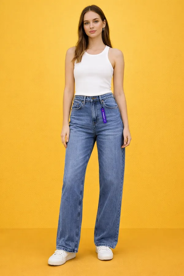 Blue_High_Waisted_Wide_Leg_Denim_Jeans_Brand_For_Women