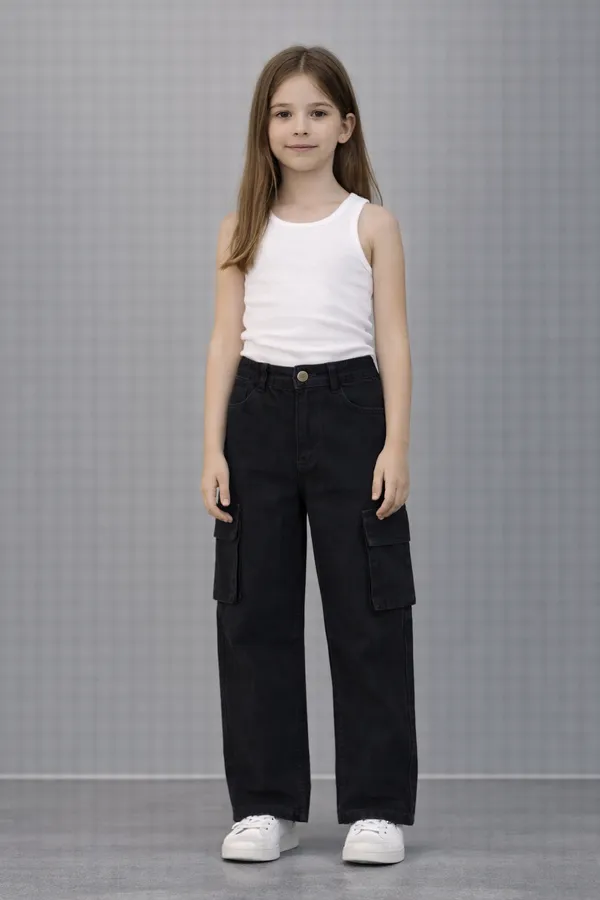 Black_Cargo_Pants_Wide_Leg_Utility_Pants_With_Pockets_For_Girls__age_7_to_16