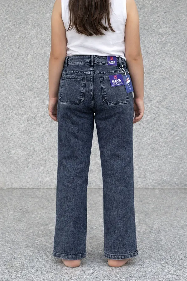 black_High_Waist_Wide_Leg_Denim_Jeans_For_Girls_age_7_to_16