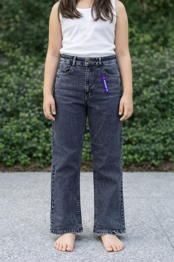 Black_Charcoal_Acid_Wash_Wide_Leg_Jeans_With_Purple_Brand_Tags_For_Girls__age_7_to_16