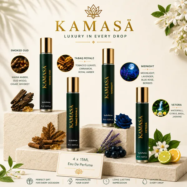 KAMASÄ_Gift_Set_Pack:_Four_Premium_Scents_for_Elegant_Gifting_|_15_ML_EACH