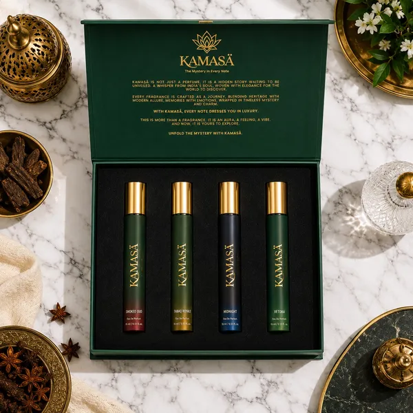 KAMASÄ_Gift_Set_Pack:_Four_Premium_Scents_for_Elegant_Gifting_|_15_ML_EACH