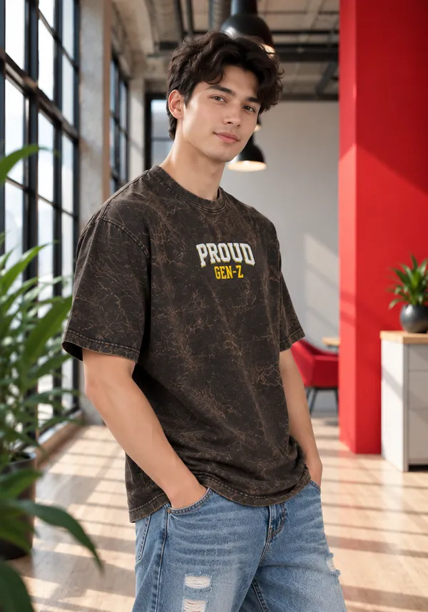 Hue_Nox_Men's_Charcoal_Brown_Proud_GenZ_Graphic_Oversized_Acid_Washed_T-Shirt