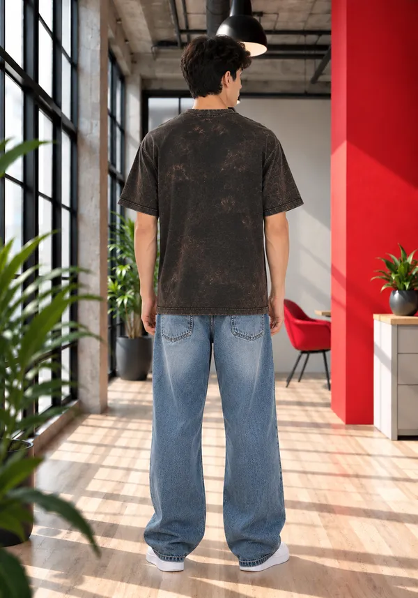 Hue_Nox_Men's_Charcoal_Brown_Proud_GenZ_Graphic_Oversized_Acid_Washed_T-Shirt