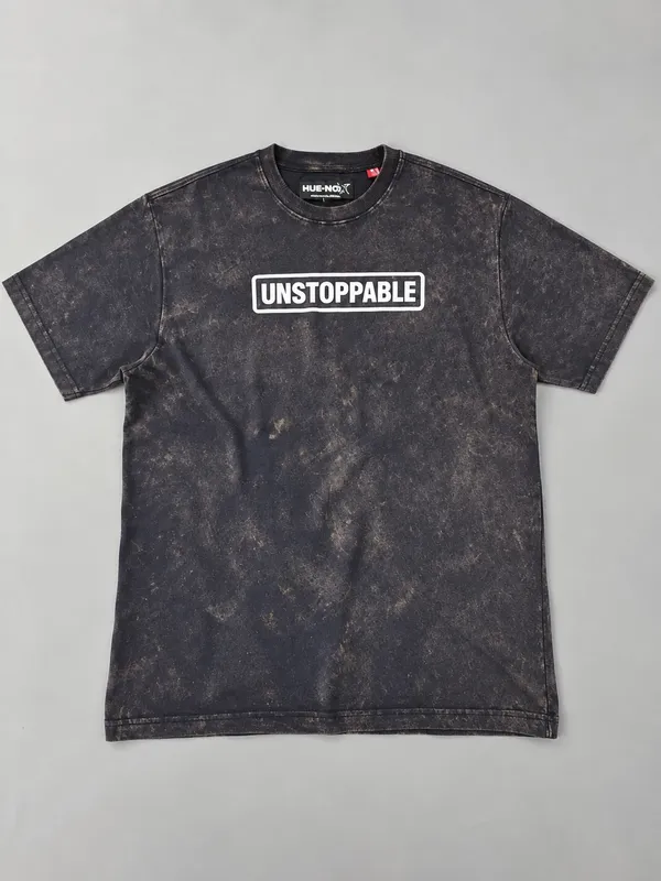 Hue_Nox_Men's_Navy_Brown_Unstoppable_Graphic_Oversized_Acid_Washed_T-Shirt