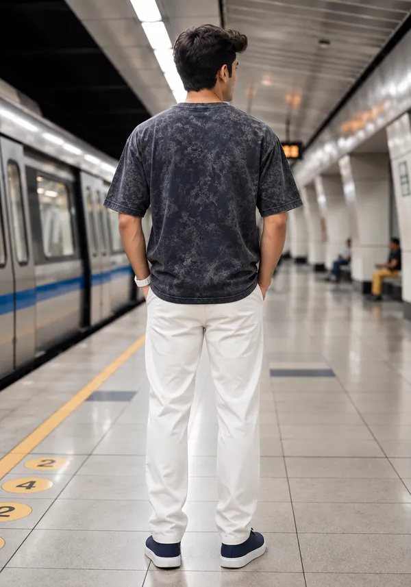 Hue_Nox_Men's_Navy_Brown_Unstoppable_Graphic_Oversized_Acid_Washed_T-Shirt