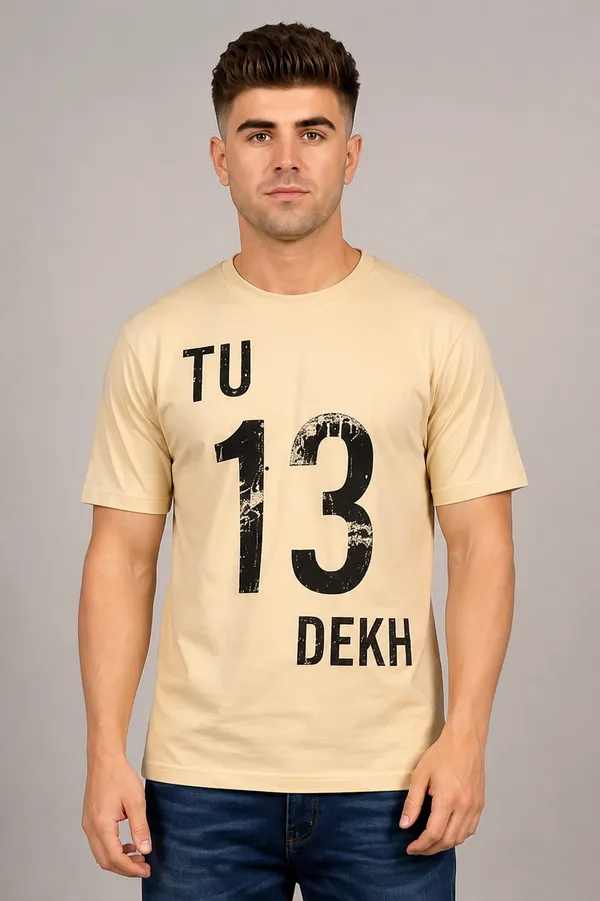 Hue_Nox_Men's_Beige_Tu_13_Dekh_Graphic_Regular_Fit_T-Shirt