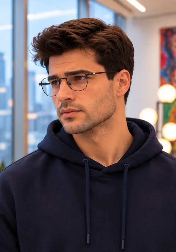 Hue_Nox_Men's_Navy_Solid_Drop-Shoulder_Hoodie