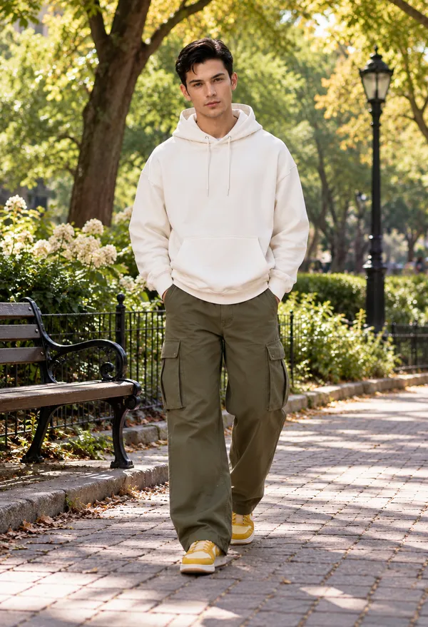 Hue_Nox_Men's_Off_White_Solid_Drop_Shoulder_Hoodie
