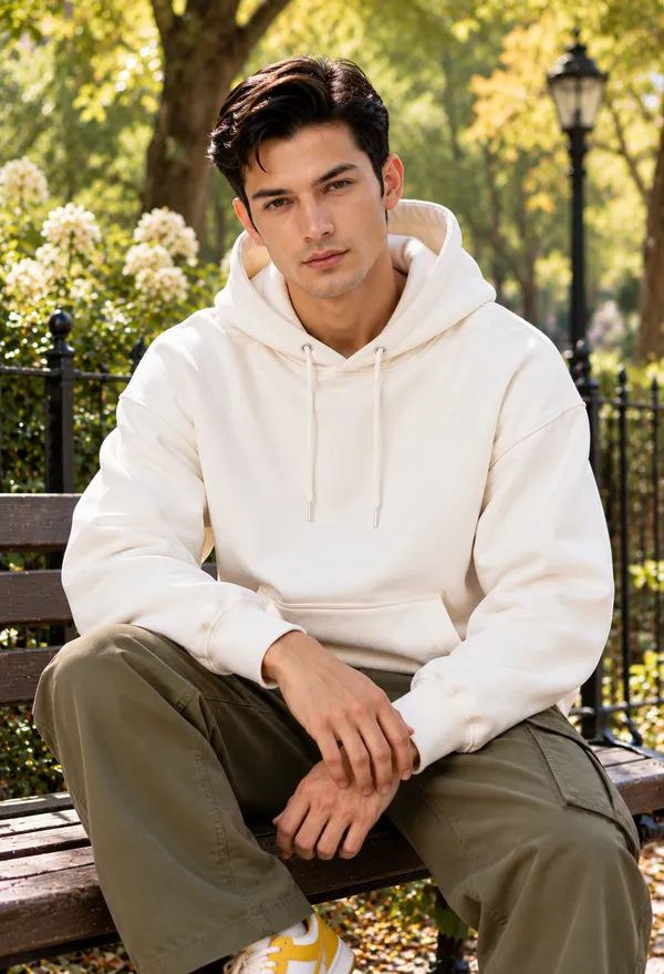 Hue_Nox_Men's_Off_White_Solid_Drop_Shoulder_Hoodie