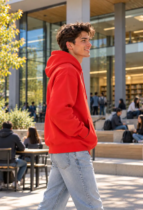 Hue_Nox_Men's_Red_Solid_Regular_Fit_Hoodie