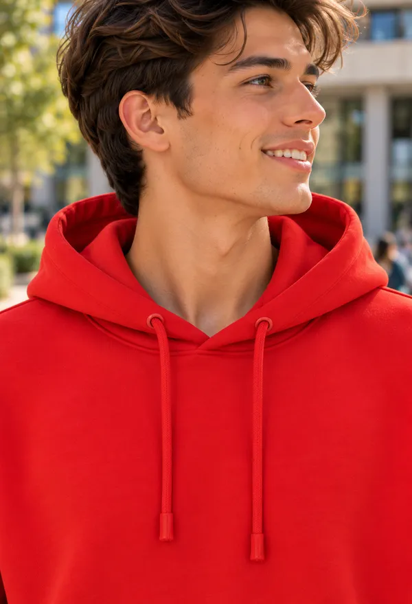Hue_Nox_Men's_Red_Solid_Regular_Fit_Hoodie