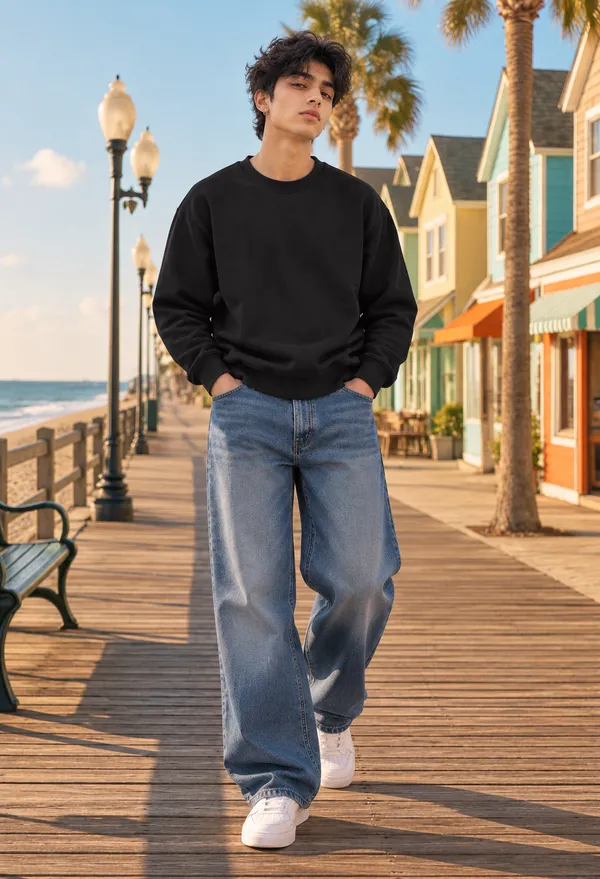 Hue_Nox_Men's_Black_Solid_Regular_Fit_Sweatshirt