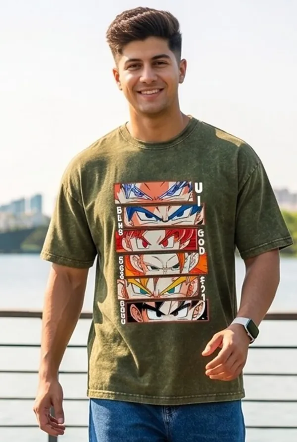 Hue_Nox_Men's_Olive_Big_Anime_Eyes_Graphic_Oversized_Acid_Washed_T-Shirt