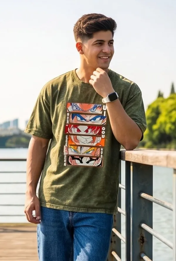 Hue_Nox_Men's_Olive_Big_Anime_Eyes_Graphic_Oversized_Acid_Washed_T-Shirt