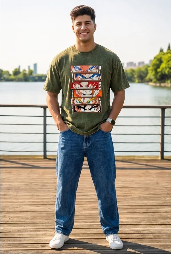 Hue_Nox_Men's_Olive_Big_Anime_Eyes_Graphic_Oversized_Acid_Washed_T-Shirt