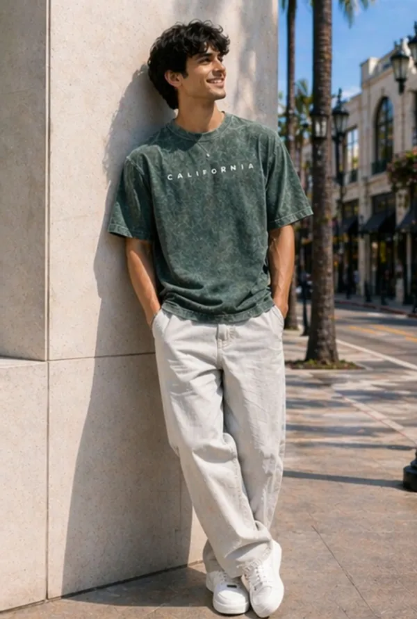 Hue_Nox_Men's_Green_California_Graphic_Oversized_Acid_Washed_T-Shirt