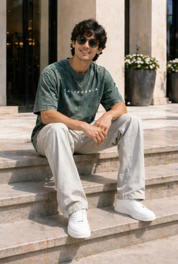 Hue_Nox_Men's_Green_California_Graphic_Oversized_Acid_Washed_T-Shirt
