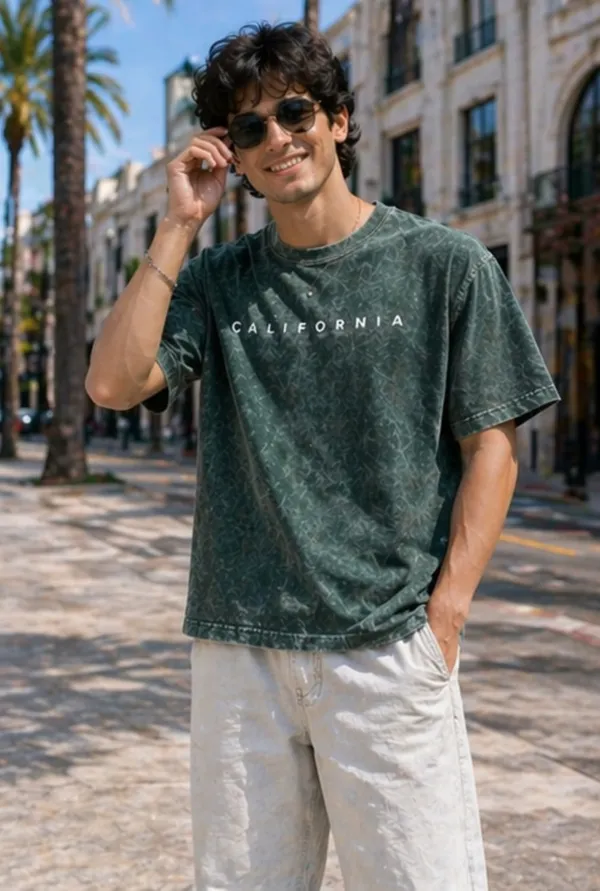 Hue_Nox_Men's_Green_California_Graphic_Oversized_Acid_Washed_T-Shirt
