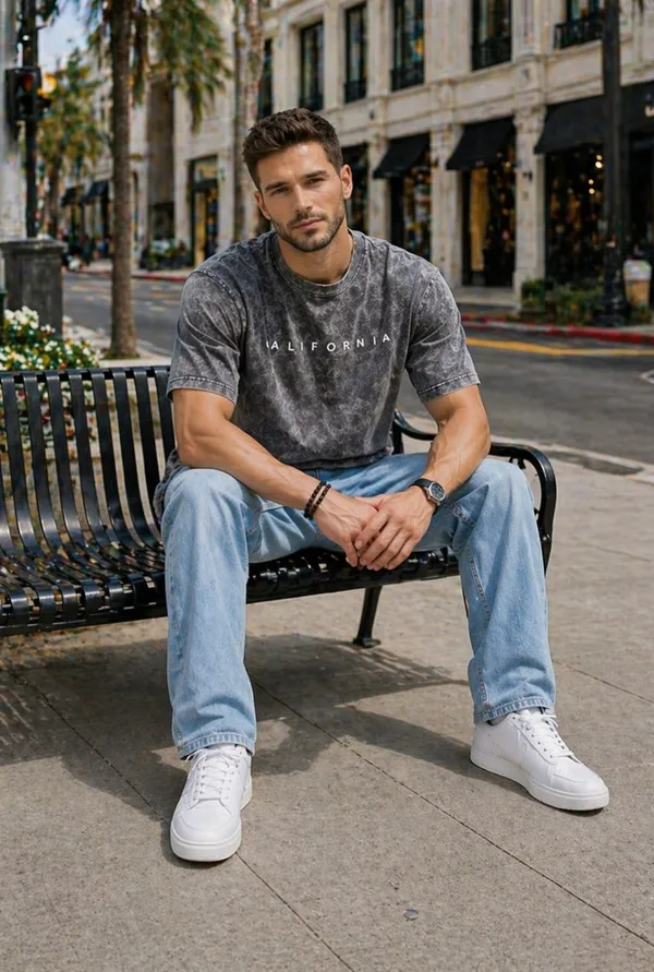 Hue_Nox_Men's_Grey_California_Graphic_Oversized_Acid_Washed_T-Shirt