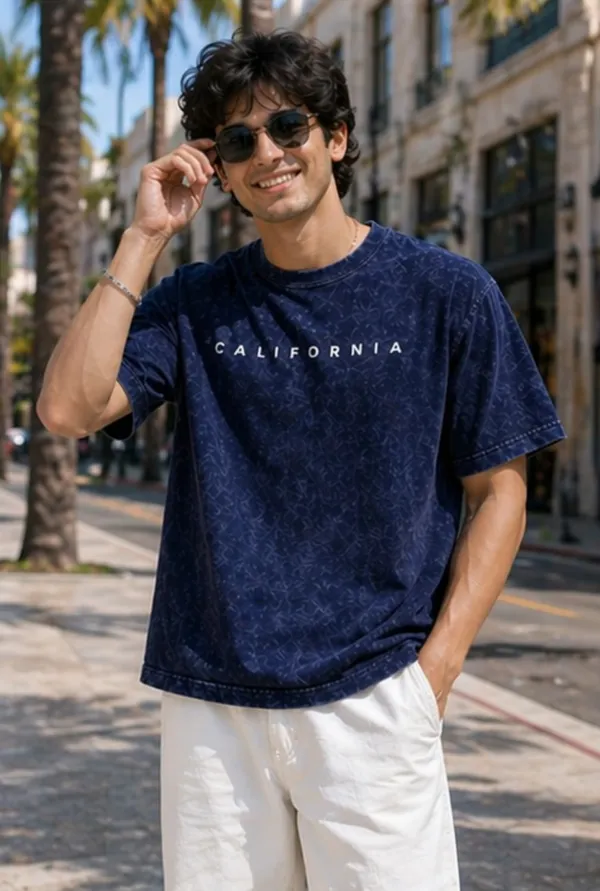 Hue_Nox_Men's_Navy_California_Graphic_Oversized_Acid_Washed_T-Shirt