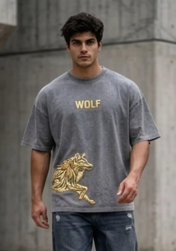 Hue_Nox_Men's_Grey_Golden_Wolf_Graphic_Oversized_Acid_Washed_T-Shirt