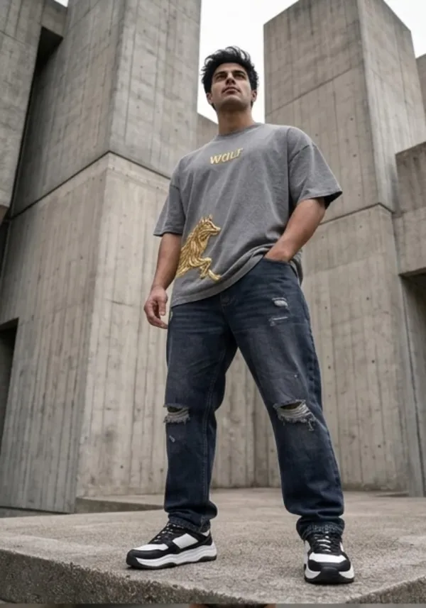 Hue_Nox_Men's_Grey_Golden_Wolf_Graphic_Oversized_Acid_Washed_T-Shirt