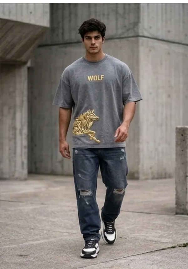 Hue_Nox_Men's_Grey_Golden_Wolf_Graphic_Oversized_Acid_Washed_T-Shirt