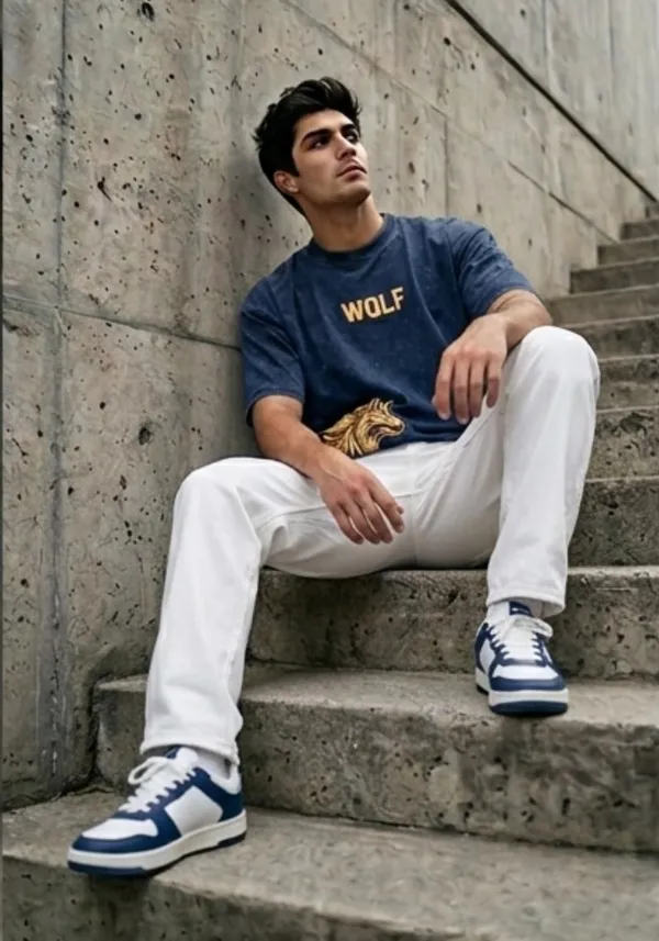 Hue_Nox_Men's_Navy_Golden_Wolf_Graphic_Oversized_Acid_Washed_T-Shirt