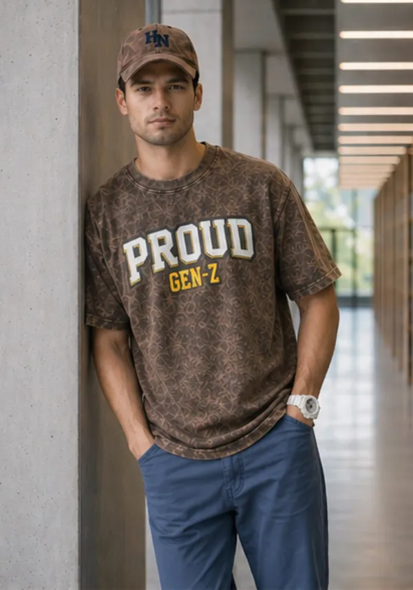 Hue_Nox_Men's_Brown_Proud_GenZ_Graphic_Oversized_Acid_Washed_T-Shirt