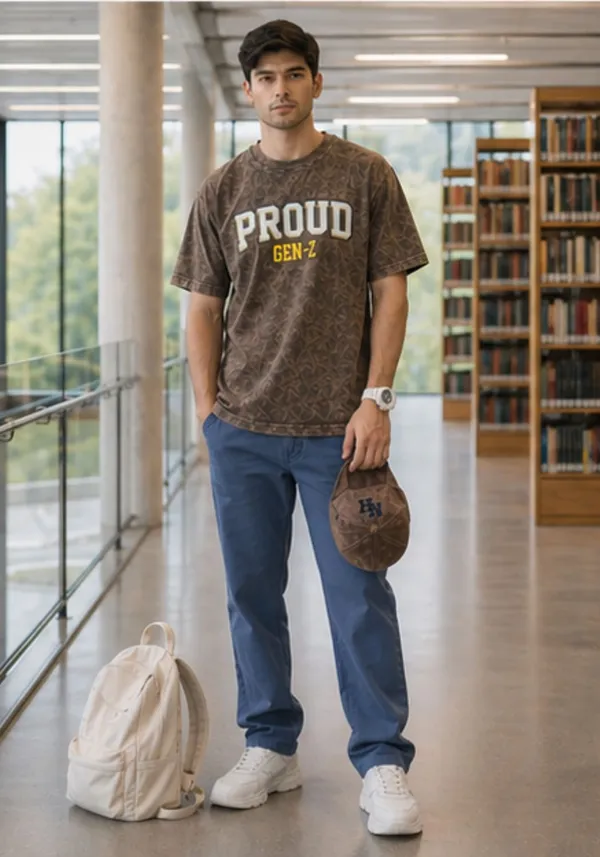Hue_Nox_Men's_Brown_Proud_GenZ_Graphic_Oversized_Acid_Washed_T-Shirt