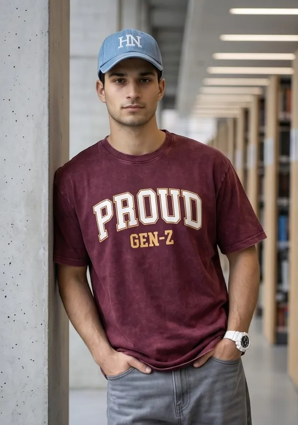 Hue_Nox_Men's_Maroon_Proud_GenZ_Graphic_Oversized_Acid_Washed_T-Shirt